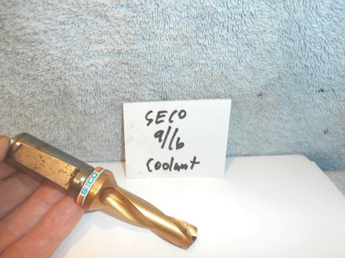 Machinists 1/6 Buy Now    nice Starrett 3SECO 9/16 Collant Drill --cheap !!!!!