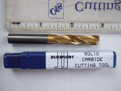 &#034;new&#034; durapoint 5/16&#034; solid carbide screw machine stub length twist drill tin c for sale