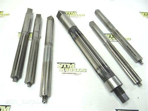NICE LOT OF 6 HSS CLEVELAND STRAIGHT SHANK EXPANSION REAMERS 3/4&#034; TO 1-1/4&#034;