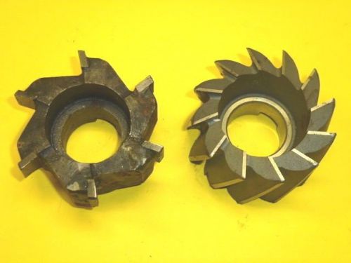 Lot of (2) shell face mills, 3&#034; &amp; 3-1/8&#034; diameters, one is carbide tipped for sale