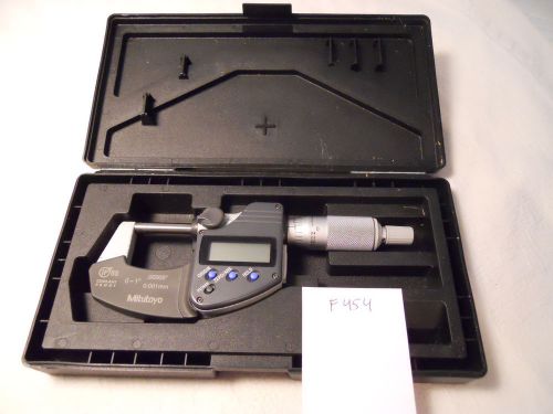 Mitutoyo 293-330, 0 - 1&#034; x .00005&#034;/0.001mm ip65 digital outside micrometer f454 for sale