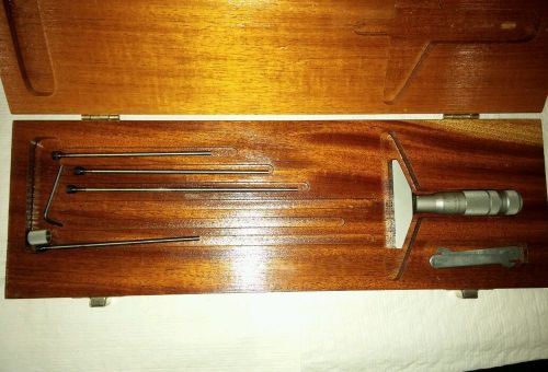 Brown&amp;sharpe 0-6 depth micrometers 2.5&#034; base for sale