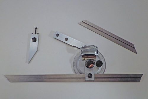Vernier dial bevel protractor stainless steel magnifying lens hardened blades for sale