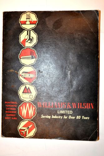 WILLIAMS &amp; WILSON CATALOG Hardware Machinists Industrial Supply 80th ed. #RB154
