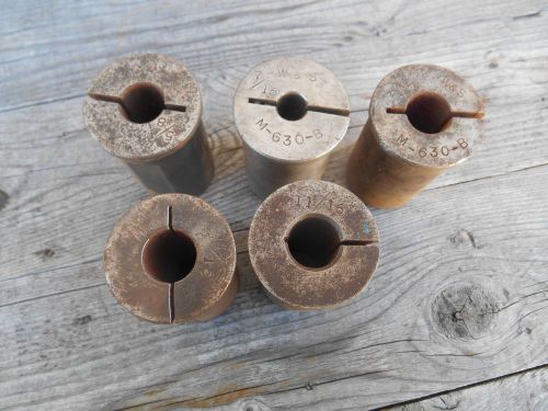 5 Warner &amp; Swasey Split Tool Holders Bushings 7/16 5/8 11/16 21/32