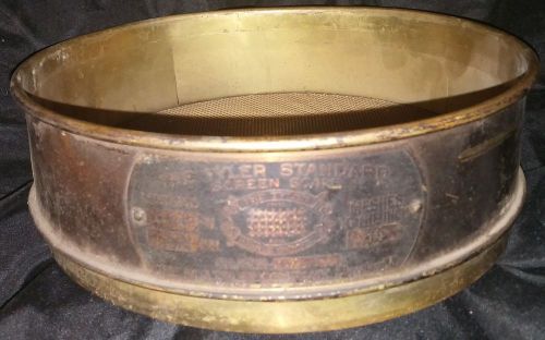 Rare w.s. tyler no. 16 usa standard testing sieve 14 meshes/inch astm e-11 brass for sale