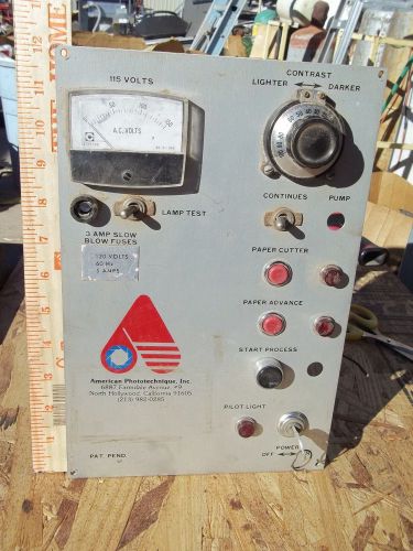 American Phototechnique, Photo Process Control Panel assembly, parts or rebuild
