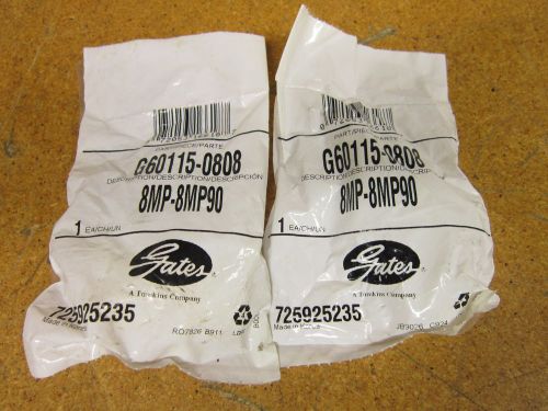 Gates G60115-0808 8MP-8MP90 Hydraulic Coupler Fittings NEW (Lot of 2)