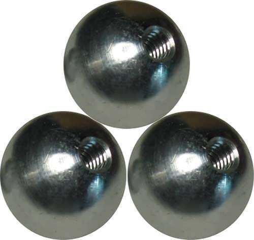 Five 1/2&#034; dia.  threaded 10-24 aluminum balls  knobs