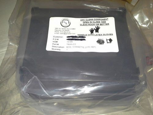 100 mm Wafer Flouroware Box and Cassette - Cleaned and sealed CASE OF 10