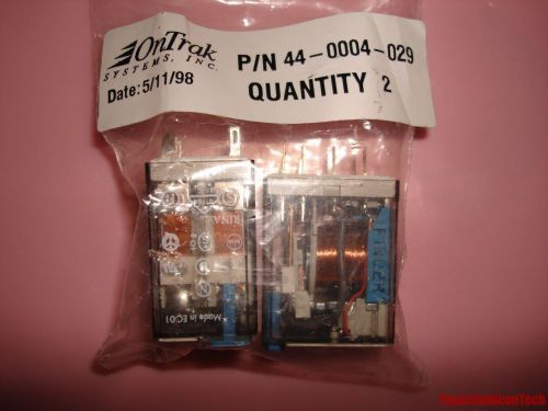 Finder type 55.32 relay - 10a 250v 24vdc - ontrak 44-004-029 - lot of 2 for sale