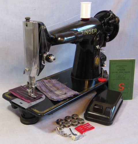 REFURBISHED Singer 201-2 Sewing Machine GORGEOUS Centennial &amp; Extras Manual 201