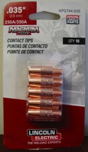 Lincoln electric magnum pro contact tips .035&#034; 250a/350a - qty10 - kp2744-035 for sale