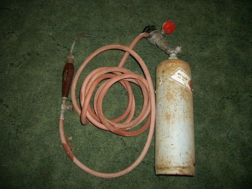 Vintage linde prest-o-lite acetylene tank regulator gauge vulcan torch for sale