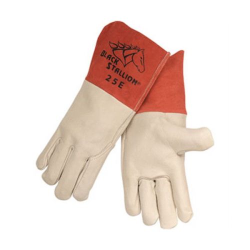 Revco Black Stallion 25E Long Cuff Grain Cowhide MIG Welding Gloves, Medium