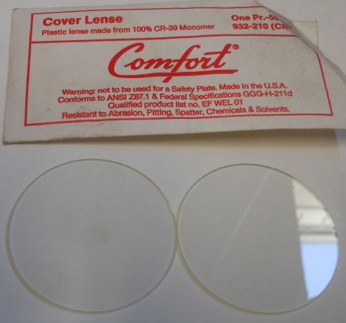 Comfort Clear CR-39 Monomer Cover 50MM Lense Plates NIB Pair