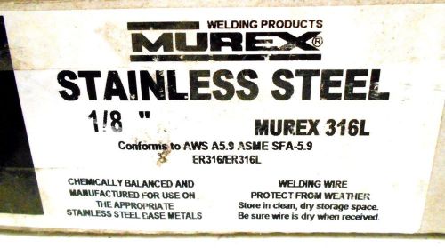 TIG Wire,  Murex 316L Stainless Steel, 3ft x 1/8&#034;, 10 lb box