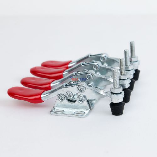 4x New Hand Tool Toggle Clamp 201A Antislip Red Plast Horizontal Clamp 201-A C
