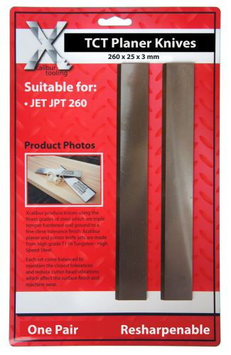 Jpt260 carbide jet planer blades  tct 1 pair 260 x 25x 3 inc vat 260253tct for sale