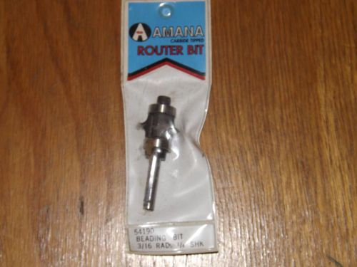 Amana Carbide Tipped 1/4&#034; Router Beading Bit Model# 54190