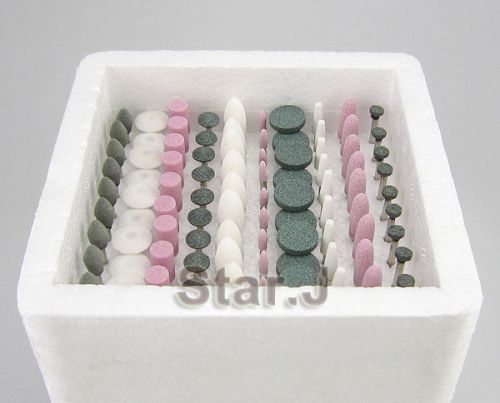 100pcs assorted dental gravel thick mounted point burs polisher 2.35mm for sale