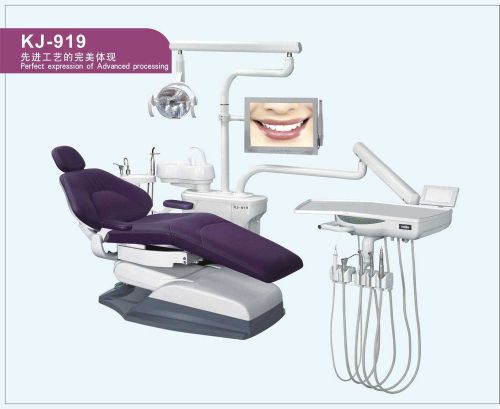 New dental unit chair kj-919 computer controlled fda ce approved hard leather for sale
