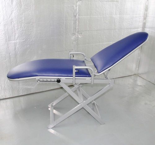DENTAL MEDICAL EXAMINATION PORTABLE MOBILE PATIENT CHAIR RECLINE FOLDING - NAVY