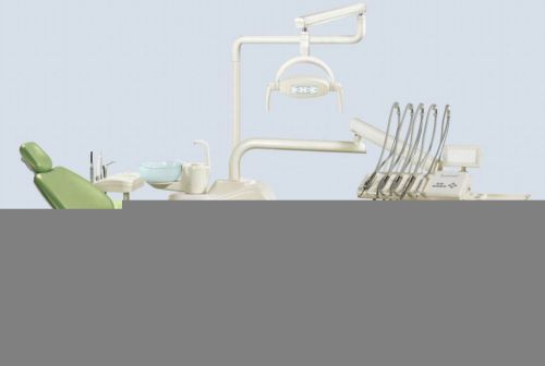 Suntem dental unit chair st-d530 with 3 memory top-mounted instrument tray for sale
