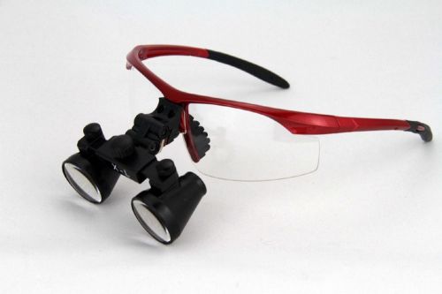 Dental Surgical 3.0x Loupe Quality Optic WD 360-460mm Red Sport Safety Goggle