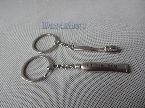 3Pairs/6pcs Dental Toothbrush Toothpaste Keychain Dentist Gift