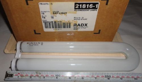 15 new radx t8 fluorescent lamps / bulbs 16 watts 21816-1