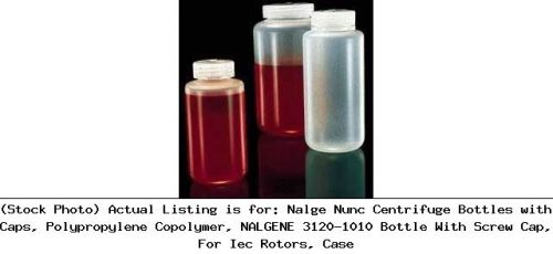 Nalge Nunc Centrifuge Bottles with Caps, Polypropylene Copolymer, : 3120-1010