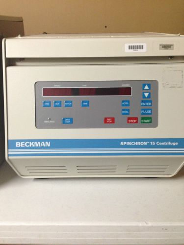 Beckman spinchron 15 centrifuge w/ s4180 rotor / s4180c buckets &amp; sample holder for sale