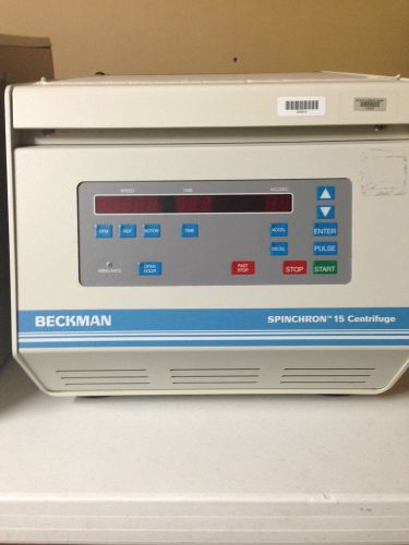 BECKMAN SPINCHRON 15 CENTRIFUGE W/ S4180 ROTOR / S4180C BUCKETS &amp; SAMPLE HOLDER