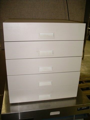 5 Drawer White Benchtop Cabinet