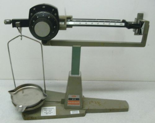 OHAUSE 310 DIAL-O-GRAM SCALE BEAM BALANCE WITH PAN, RECENT CALIBRATION