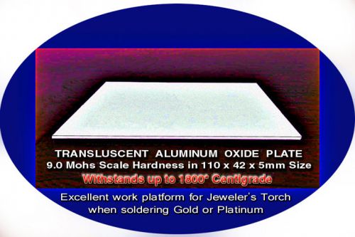 SAPPHIRE Scratch Resistant Microscope Stage Plate 110x42x5mm FUSED Al2O3