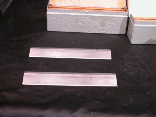 Lot of 2 lipshaw  microtome knife blade 185mm l x 31  mm h silver box for sale