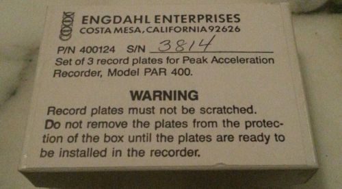 Nib engdahl enterprises 3 plates for peak acceleration recorder par400 400124 for sale