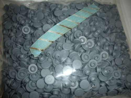 STERILE WHEATON #W015366 13mm GRAY BROMOBUTYL RUBBER CLOSURE STOPPERS - QTY 2000