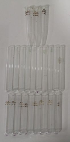 Lot of (22) corex kimax pyrex 15 ml centrifuge tubes no. 152 8080-a for sale