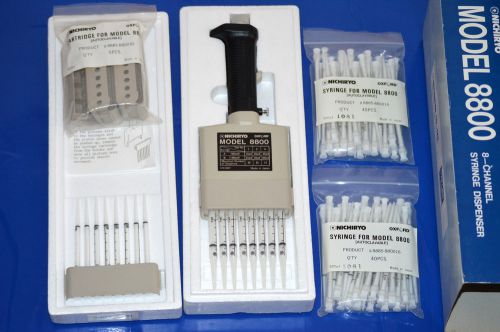 Nichiryo Oxford Model 8800 8-Channel Repetitive Syringe Dispenser Pipette Set