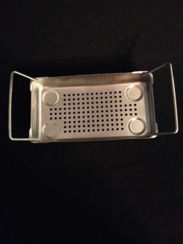 Stainless sterilization basket with handles 9&#034;x5&#034;x1.5&#034; great condition for sale