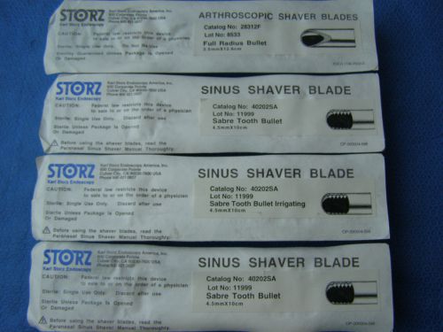 4:Units STORZ 28312F,40202SA Arthroscopic Shaver Blades Laparoscopy Instruments