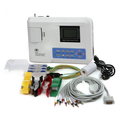 CE FDA 1 Channel 2.7 inch Digital Electrocardiograph ECG EKG Machine 100% good