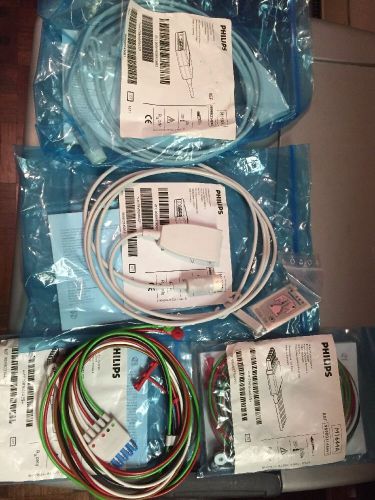 2 Full Sets Of Philips Ecg Cables And M1644A Leads (Patient/Cardiac Monitoring)