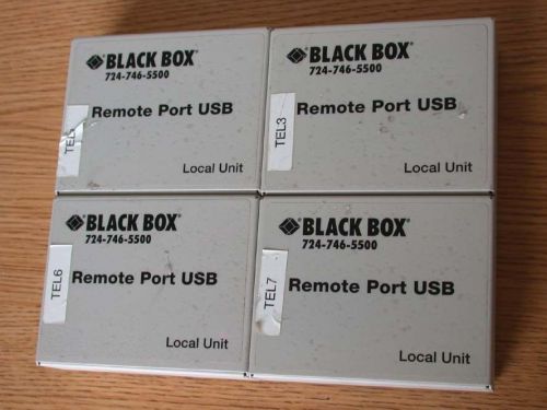 Lot of 4 Black Box Remote Port USB 724-746-5500 Free S&amp;H