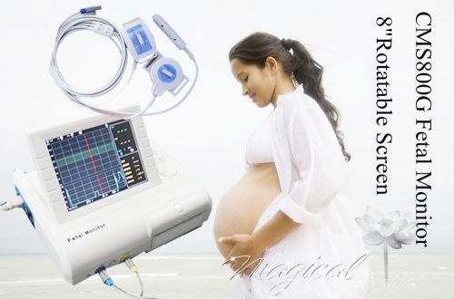 Cms800g 24h monitoring maternal&amp;fetal monitor,fhr&amp;fetal move,toco probe,printer for sale