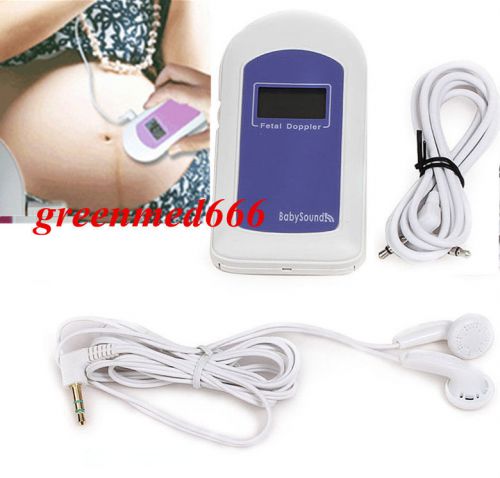 Portable Fetal Doppler 2MHz with LCD Display w Sound recorder Easy Operate Blue