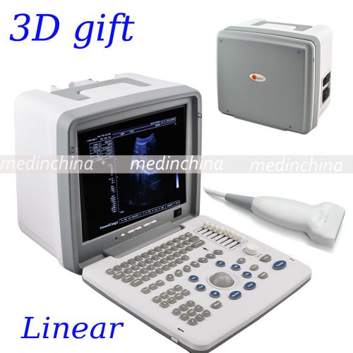 12 inch Full Digital Laptop Portable Ultrasound Scanner +7.5mhz Linear +3D